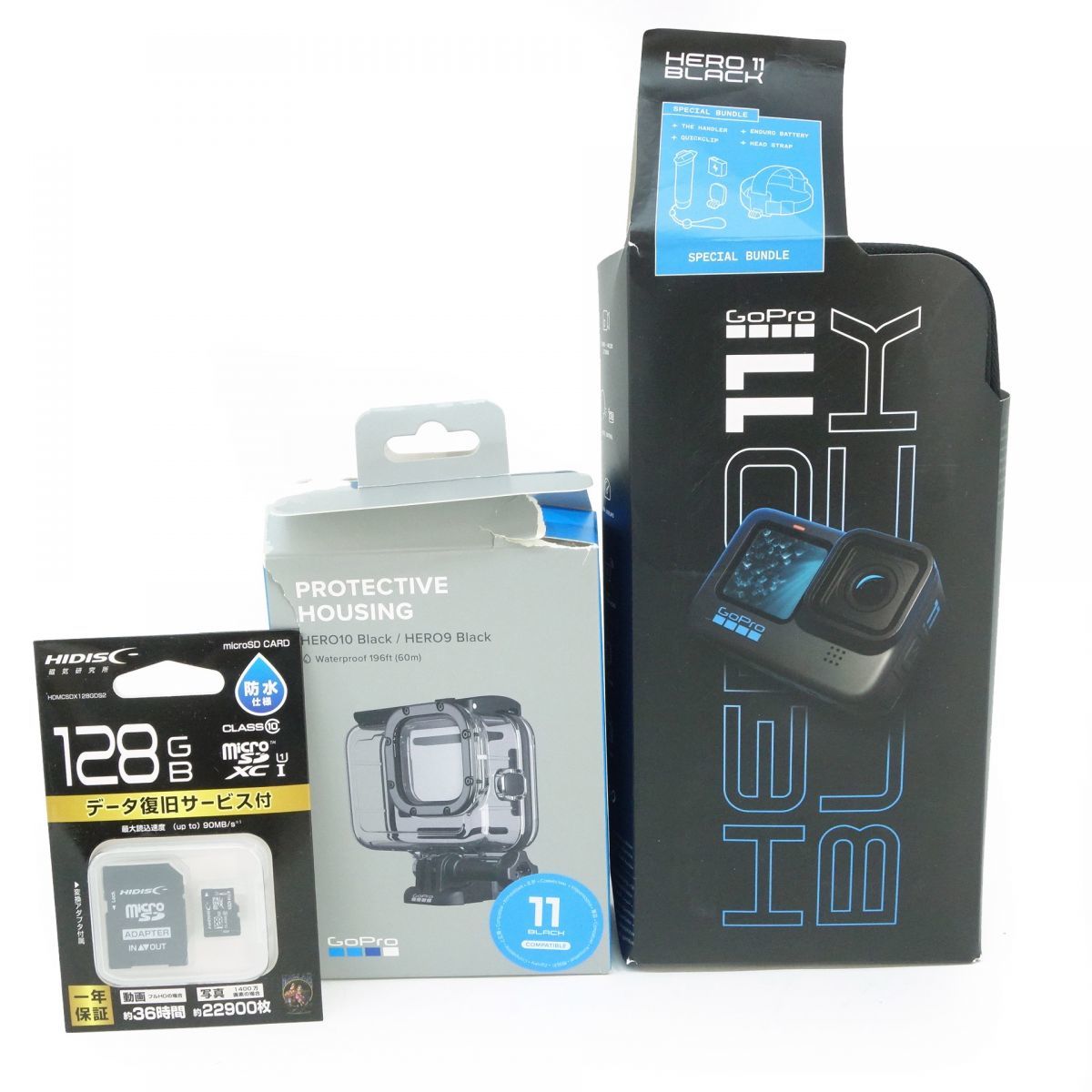 105s GoPro ゴープロ HERO11 BLACK Special Bundle CHDRB-111-FW【バッテリー2個 / ハウジングケース / 未開封microSD付き】※中古_画像1