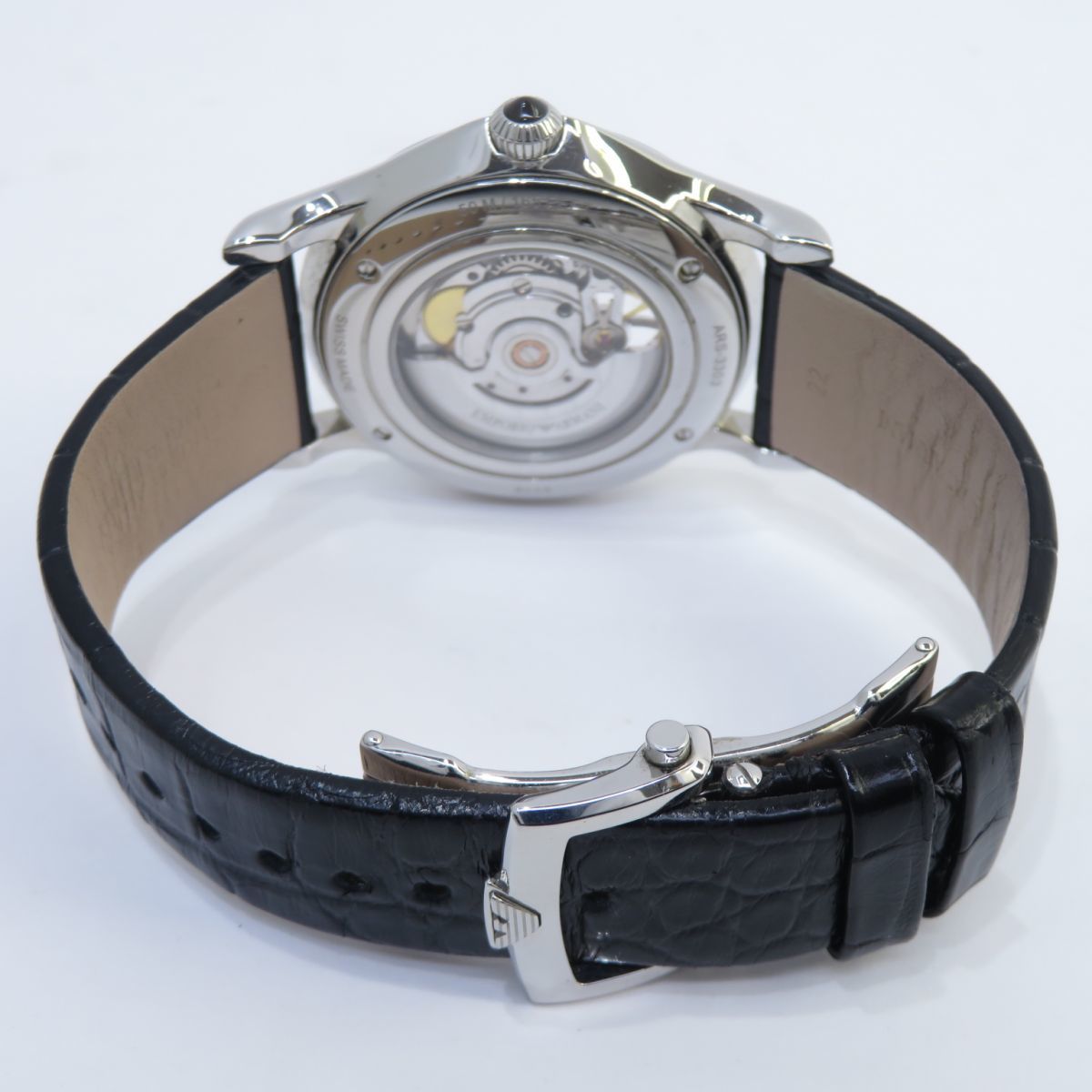 158 EMPORIO ARMANI エンポリオアルマーニ スイスメイドクラシック ARS3303 自動巻き腕時計 ※現状品_画像4