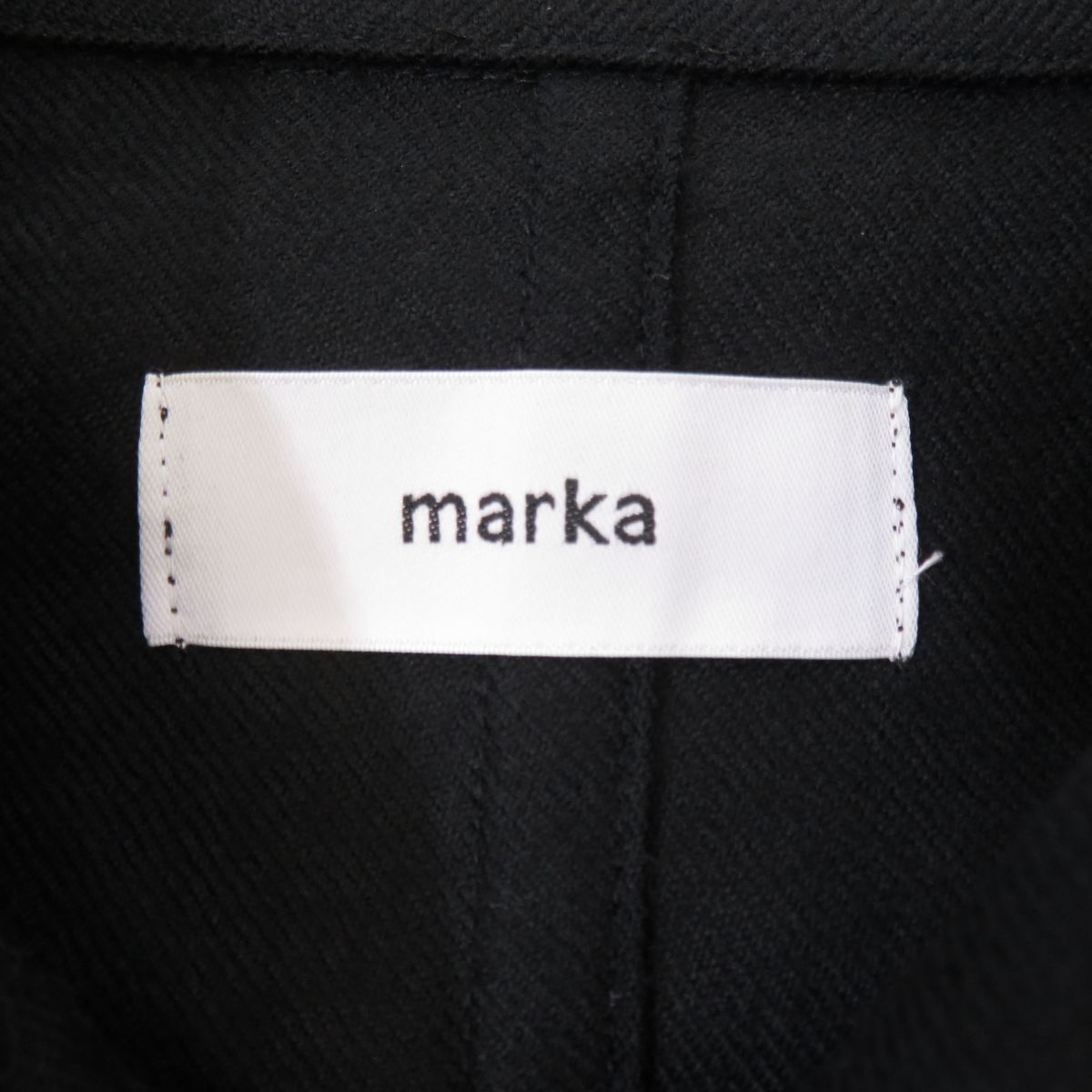 130 markama-kaSHIRT COAT WOOL SOFT SERGE рубашка пальто шерсть soft волна M21C-06SH01C 2/ черный * б/у 