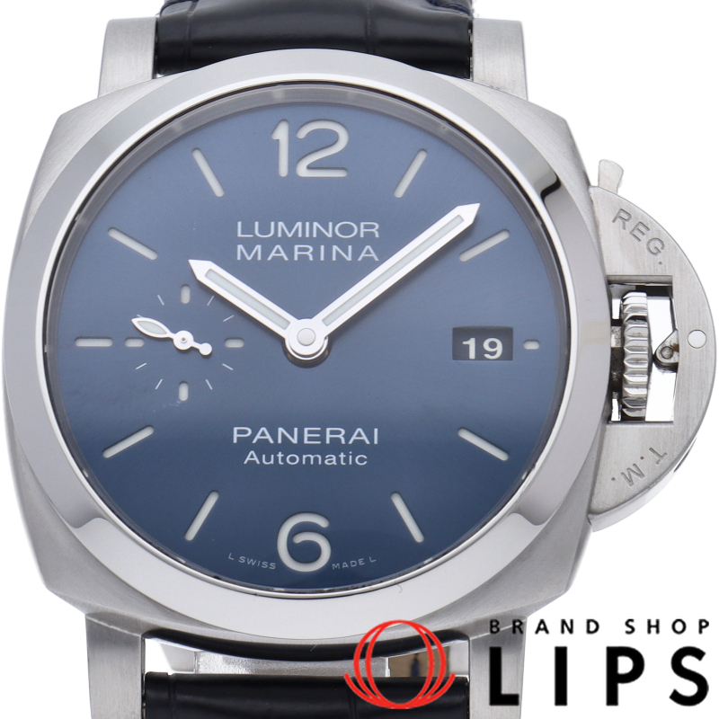 Panerai Luminol Marina 42 мм Blue PAM01393 Коробка гарантия полоса SS/кожа мужской часы Blue