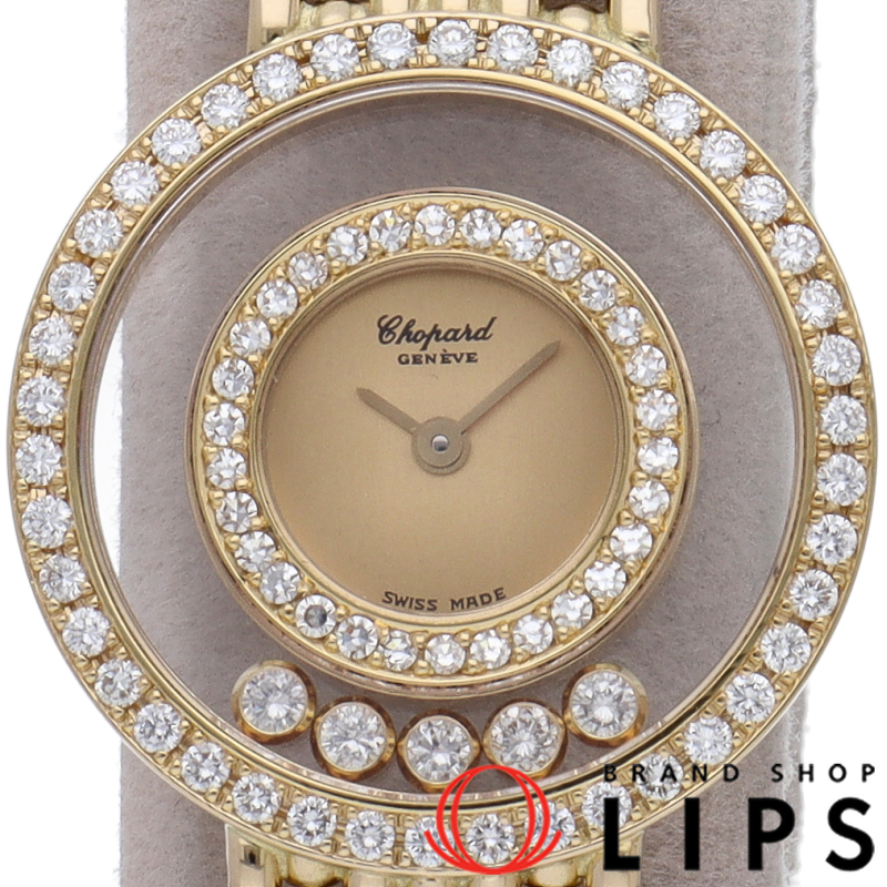  Chopard happy бриллиант часы бриллиантовая оправа 5P diamond 4119/1 коробка K18YG женский часы шампанское ka