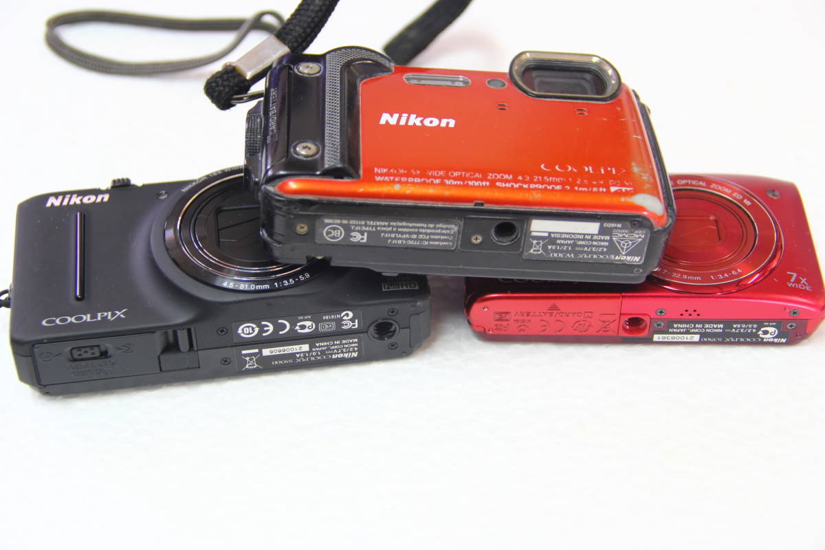 NIKON コンパクトデジタルカメラ まとめて3個セット COOLPIX S9300/S3500/W300 送料無料_画像9