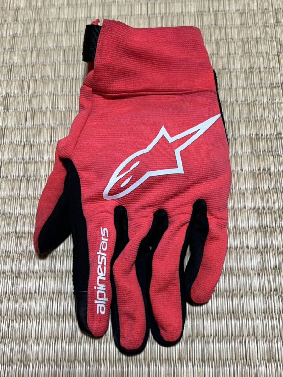 【送料無料】 alpinestars アルパインスターズ REEF GLOVES リーフグローブ ピンク×ブラック XLサイズ 状態良好 バイク用 グローブ 手袋 _画像3