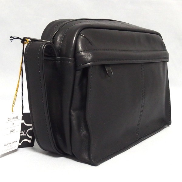  unused?*PORTER AROUND POUCH leather cow stereo a pouch second bag black 003-03168 men's Porter *