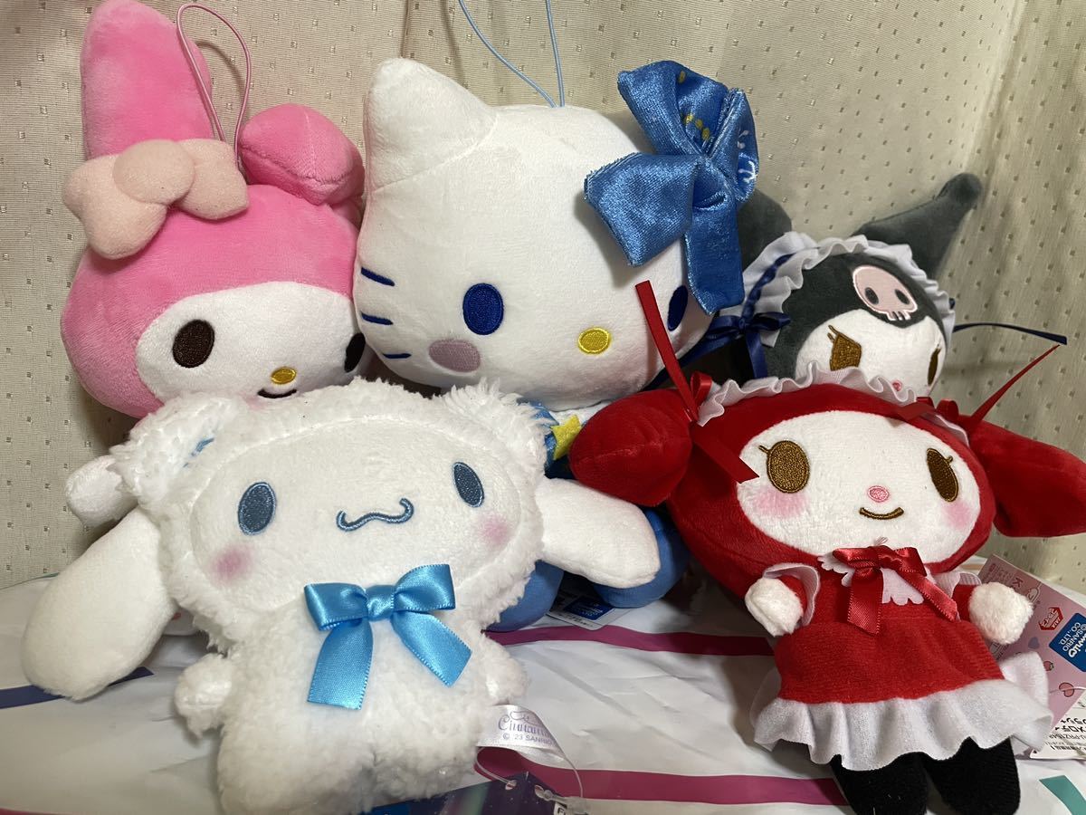 サンリオ ぬいぐるみ 5点セット キティ　マイメロディ クロミ Sanrio グッズ ホワイトスノーベア　サンリオキャラクターズ_画像1