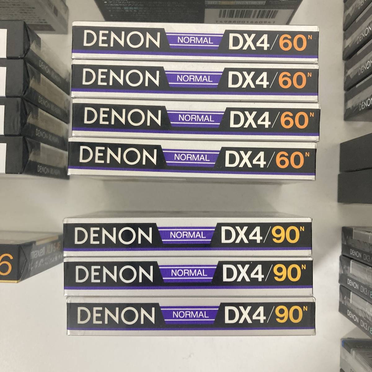 【カセットテープまとめ】未使用 大量 DENON DX3/42 50 C60 80 90 /HG-S 60/DX4 60 90/DX7 50/RD-X 64/ Maxell/マクセル XLII-S 46★8366_画像6