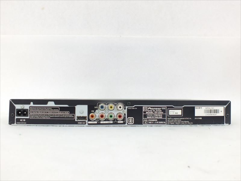 ♪ PIONEER パイオニア DV-220V DVDプレーヤー 中古 現状品 240111H2105_画像8