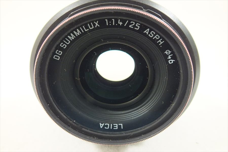 □ Panasonic パナソニック H-X025 レンズ LEICA DG SUMMILUX 1.4/25 ASPH 中古現状品 240108R7076_画像4