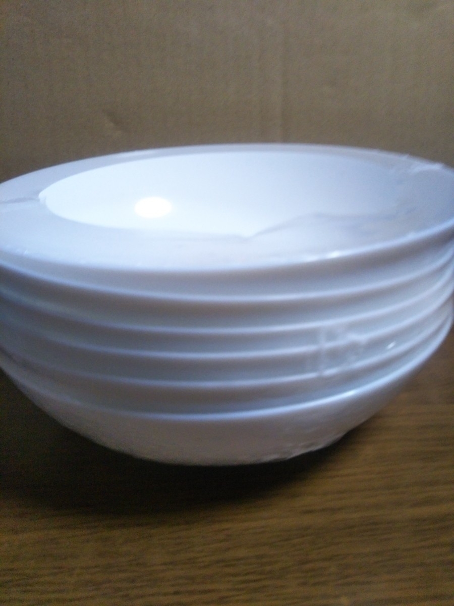 ヤマザキ春のパン祭り山崎春のパンまつり 2013年大きなモーニングボウル6枚セット 白い皿 カレー皿 サラダボウル アルクフランス社製の画像2
