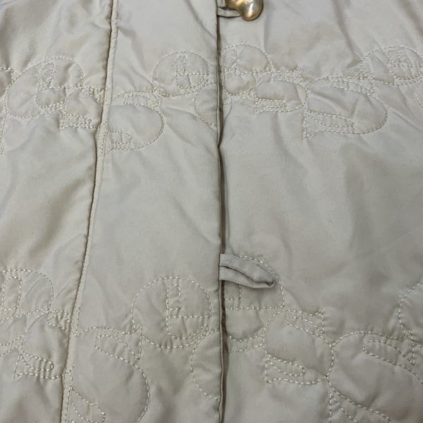 yaM730 ellesse cotton inside bench coat jacket jumper blouson beige size unknown lady's button one part less 