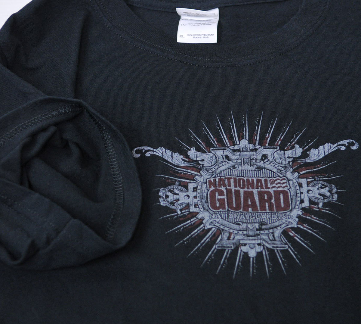  old clothes * american T-shirt National guard dot com XL xwp