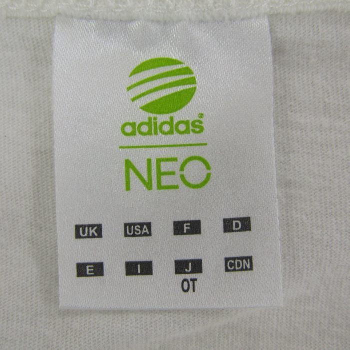 アディダス 半袖Tシャツ ロゴT スポーツウエア ネオレーベル 大きいサイズ レディース OTサイズ ホワイト×オレンジ adidas_画像3
