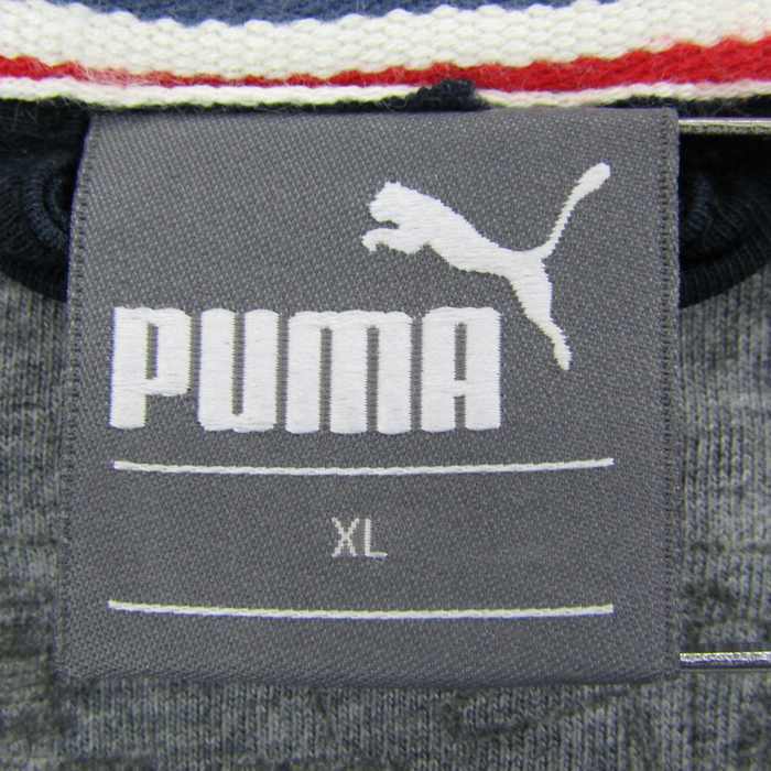 プーマ ジップアップパーカー フーディ ジャケット 大きいサイズ スポーツウエア メンズ XLサイズ グレー PUMA_画像3