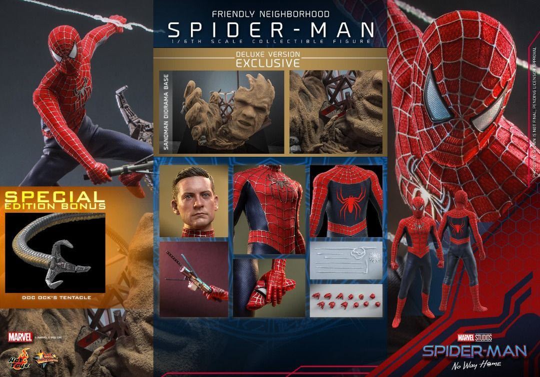 レア新品未開封 ホットトイズ MMS662b スパイダーマン Spider-Man フレンドリー・ネイバーフッドDX版 ボーナス付1/6フィギュア（検mms624)_画像1