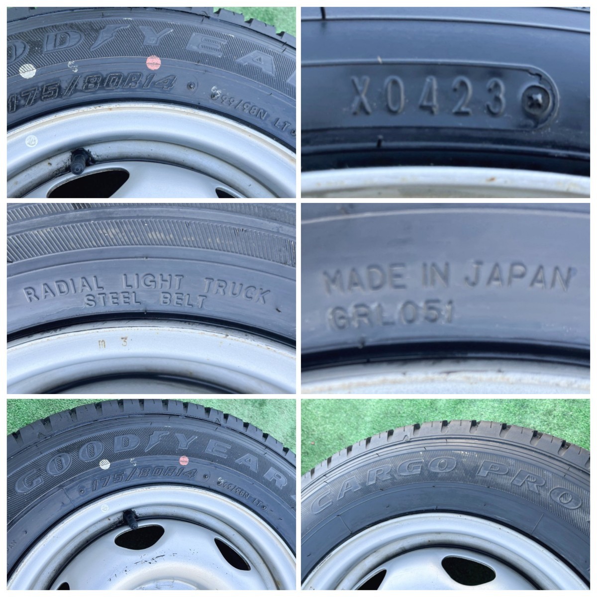 ☆品番KA51226-5 トヨタ車用社外スチールホイール タウンエースS400系 その他トヨタ軽トラックなど 175/80R14 175R14LT_画像9