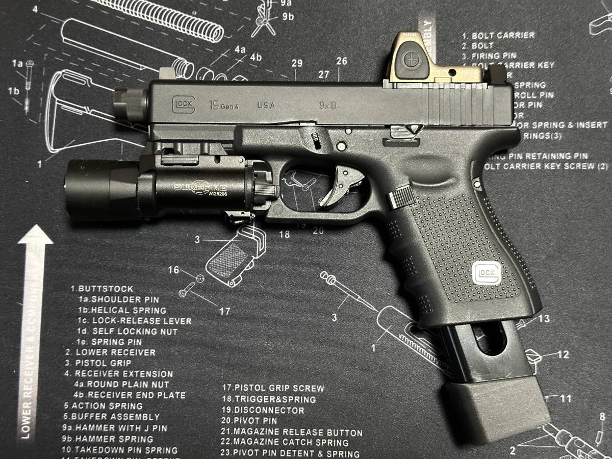 BATON BG-17用 Glock CO2マガジン用カバー　塗装レス簡易版３個セット_画像2