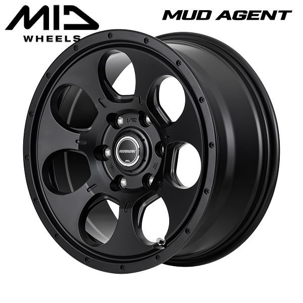 送料無料 200系ハイエース MUD AGENT セミグロスブラック 215/65R16 荷重対応 グッドイヤー イーグル ナスカー ホワイトレター_画像2