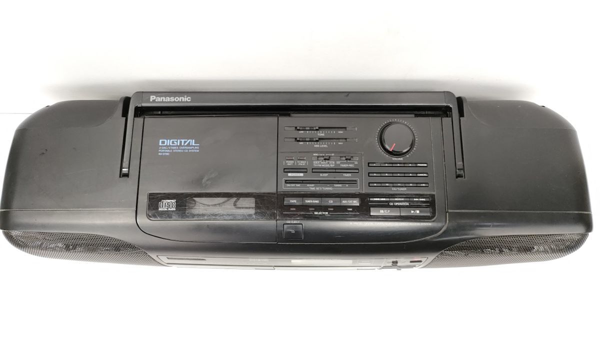 14 Panasonic RX DT80 radio-cassette FM AM portable Bubble stereo electrification verification settled Panasonic*CD radio cassette deck audio equipment 