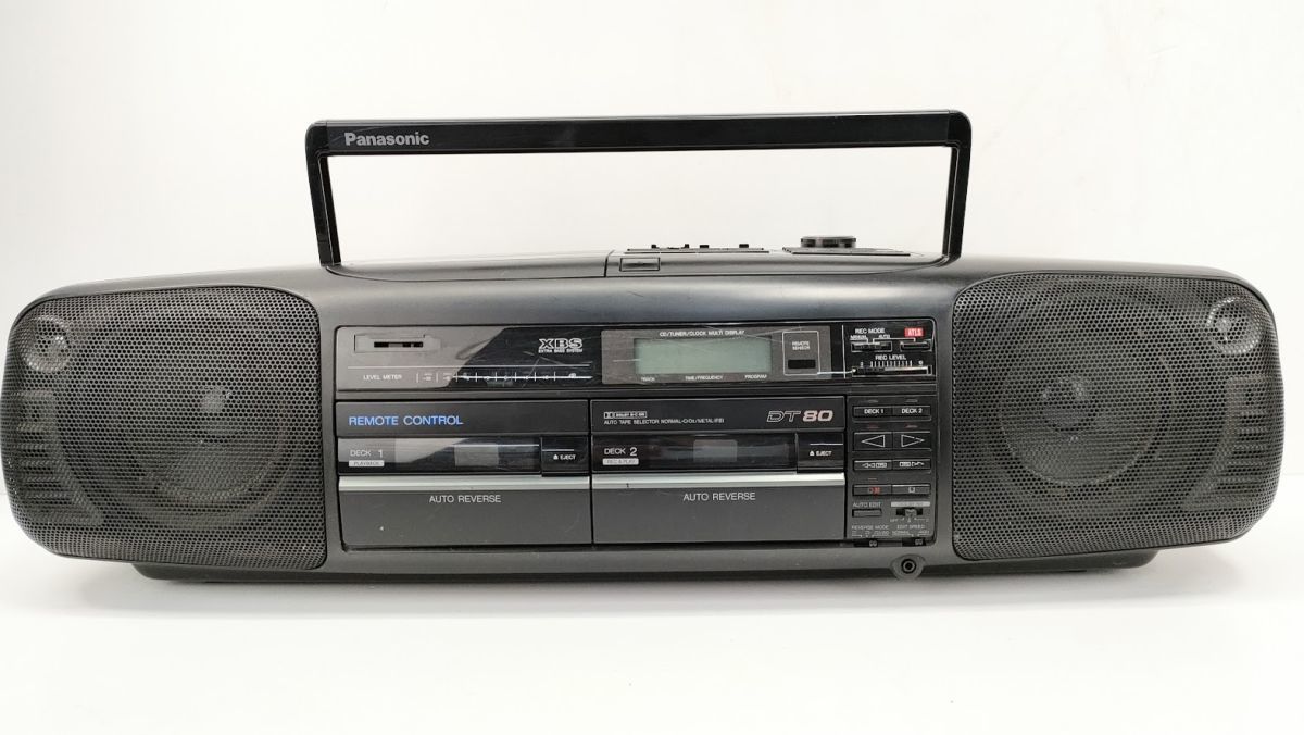 14 Panasonic RX DT80 radio-cassette FM AM portable Bubble stereo electrification verification settled Panasonic*CD radio cassette deck audio equipment 