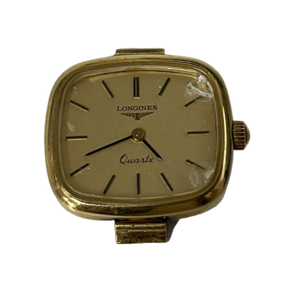 【ジャンク品】LONGINES ロンジン クォーツ 文字盤ゴールド レディース腕時計 ベルトなし 本体のみ L56262RDの画像1