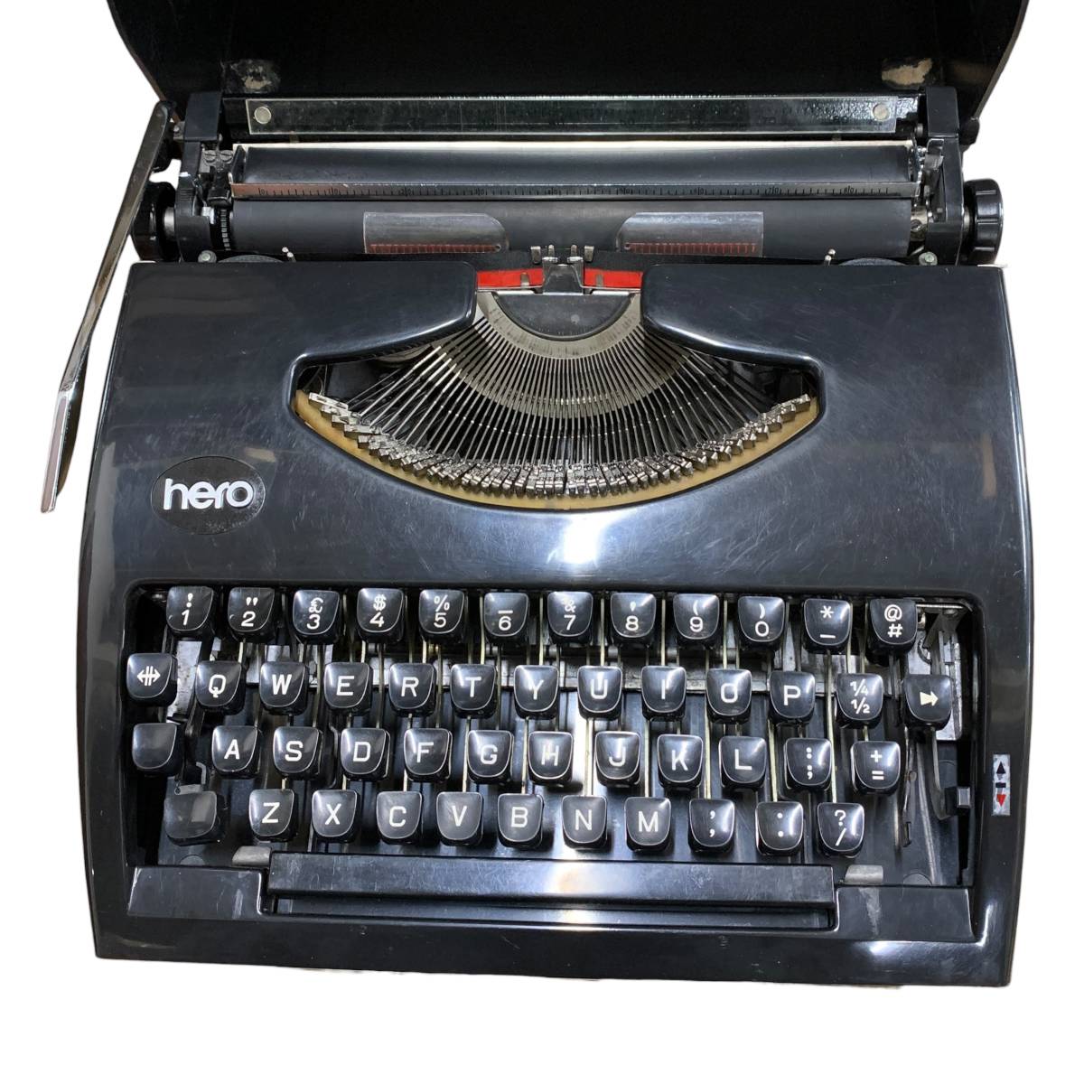 * secondhand goods * Showa Retro typewriter hero operation goods former times while. typewriter antique Vintage V57840NL