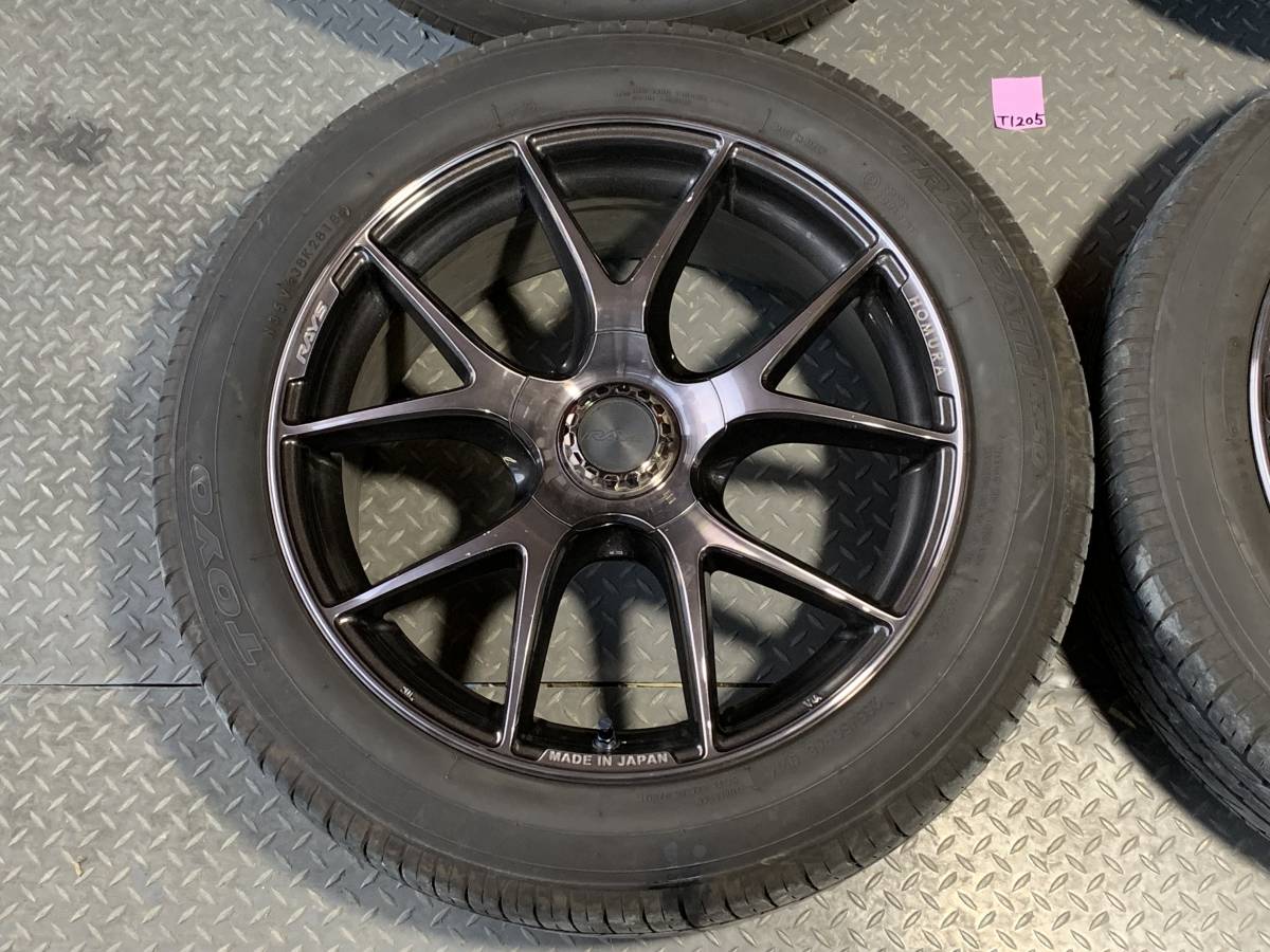 RAYS レイズ HOMURA ホムラ 2X5S 18インチ 8J +43 5H 5穴 PCD114.3 235/50R18 2018年製 残り溝約5mm タイヤ ホイール 4本_画像5