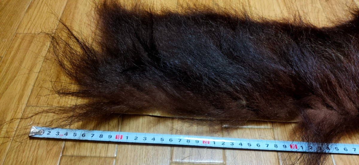 ●フライマテリアル●ヒグマの毛皮 端切れ（D27） 羆 熊 毛皮 / DIY　ハンドクラフト レザークラフト 毛鉤 毛針 フライ_画像2