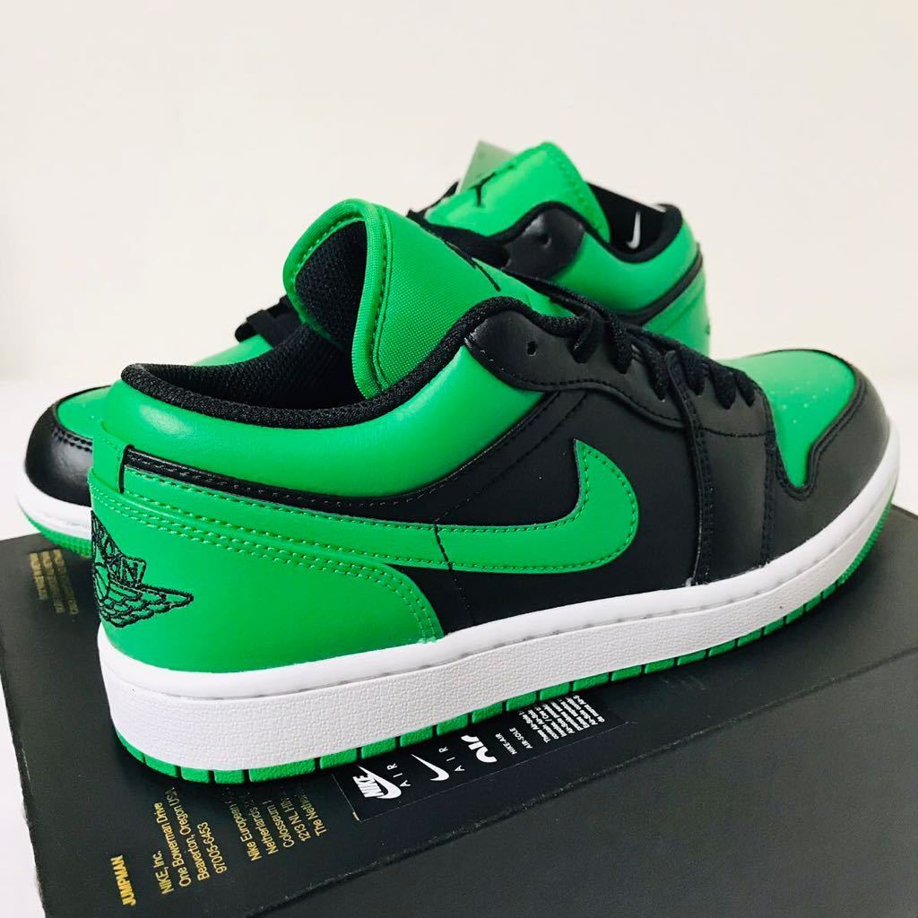 ★売切★NIKE AIR JORDAN 1 LOW"Lucky Geen(ラッキーグリーン)"US8(26cm)新品国内正規★ダンクジョーダンBLACKxLUCKY GREEN_画像7