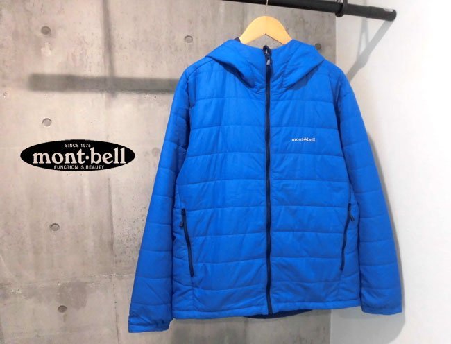 mont-bell モンベル サーマランド パーカ XL/フード付き リバーシブル 中綿ジャケット/ブルゾン/青 ネイビー/アウトドア/1101566_画像1