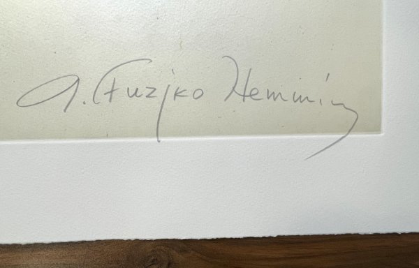 【真作】魂のピアニスト フジ子・ヘミング「天使」2008年 銅版画・ED 83/250 直筆サイン・作品証明シール / フジコヘミング_画像3