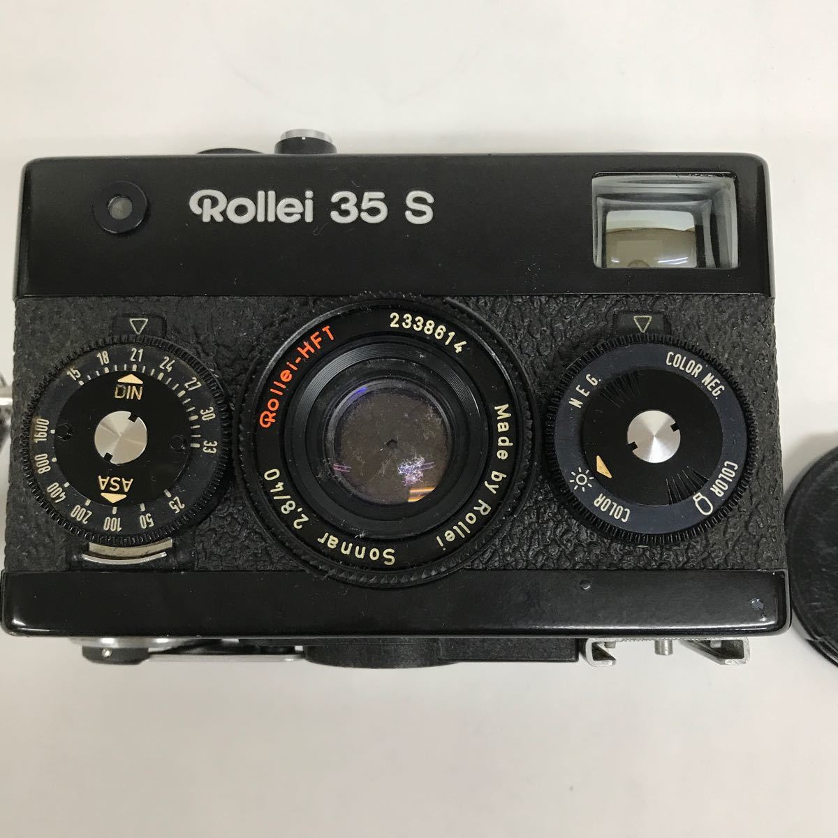 B1567 希少 レア ローライ Rollei 35S Sonnar HFT F2.8 40mm 黒 コンパクトフィルムカメラ 現状品 動作未確認 ジャンク_画像2