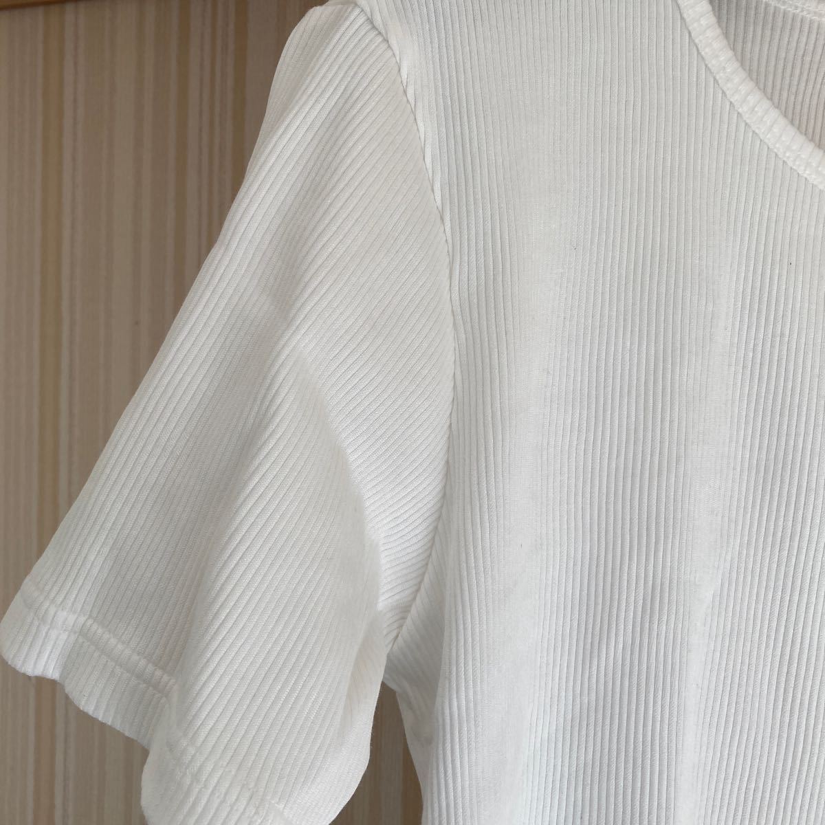 ロング半袖カットソー TORNADO MART Tシャツ ホワイト 白 トルネードマートＭサイズ トップス インナー メンズ_画像4