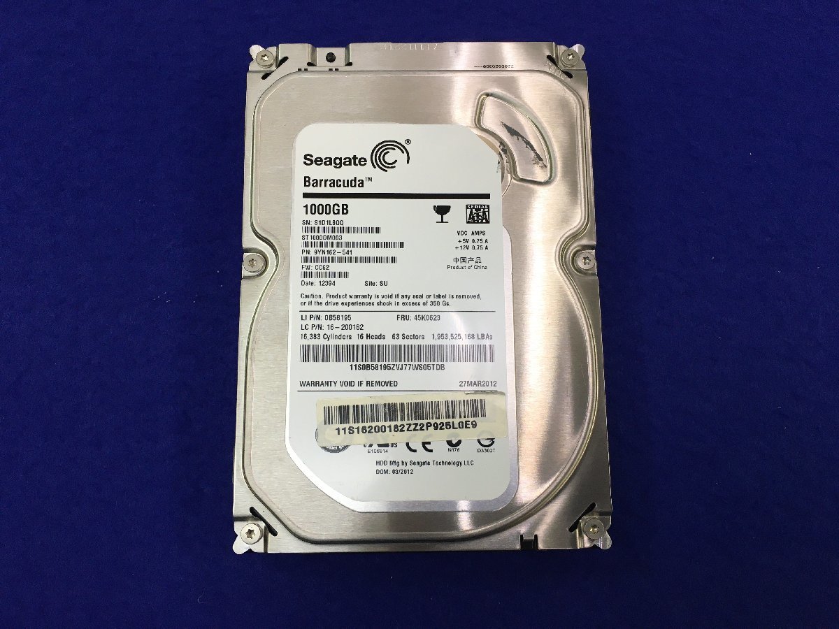 レ■L4445 ▲Seagate/シーゲイト▲3.5インチ SATA【ST1000DM003】 1TB_画像2