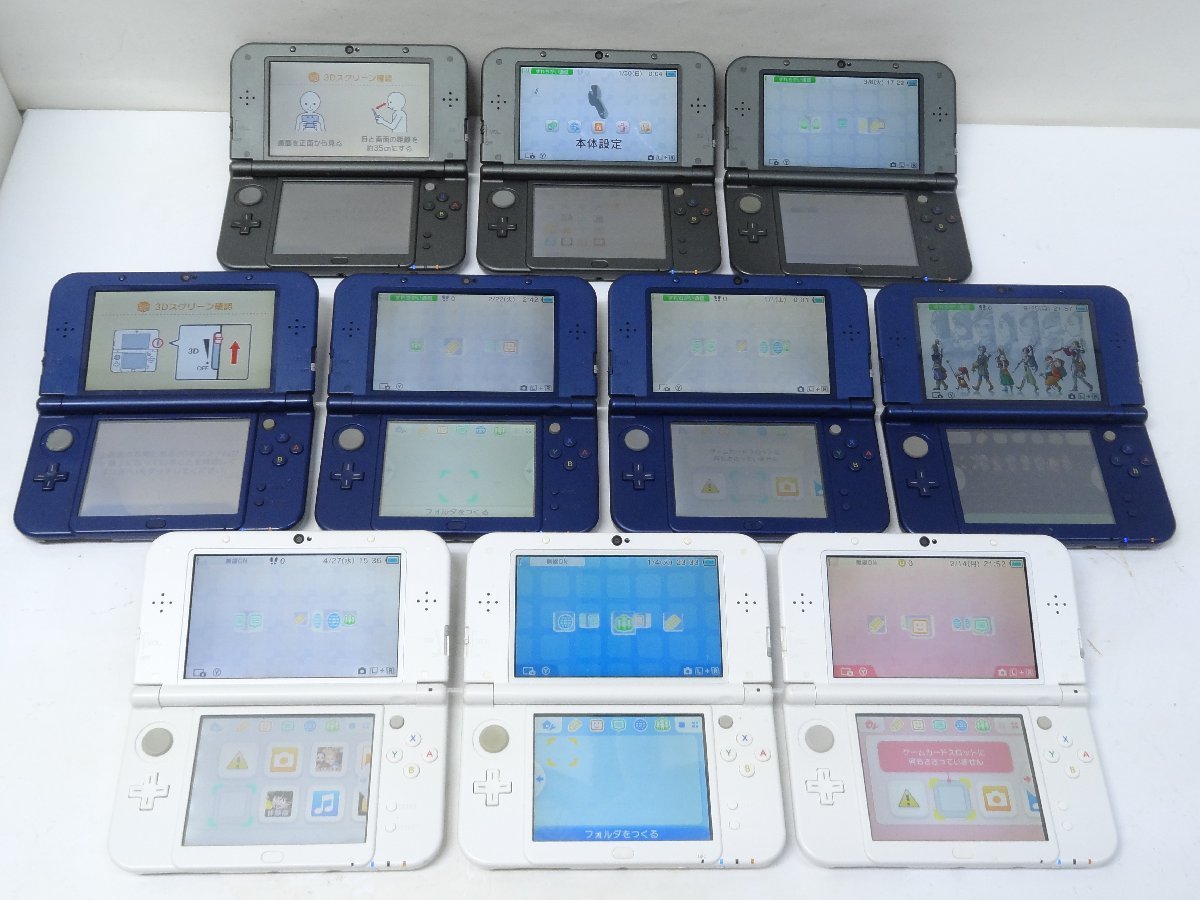 8■/Zこ7459　任天堂 new NINTENDO 3DSLL new ニンテンドー 3DSLL 本体 10台セット 起動〇/液晶〇/動作未確認 ジャンク/保証無_画像1