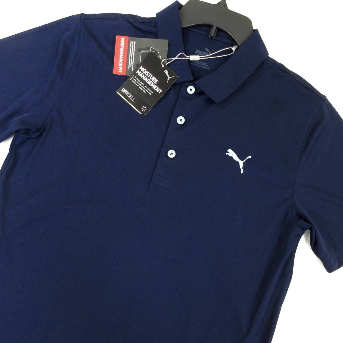 【送料無料】新品◆PUMA GOLF◆ストレッチ 吸汗速乾 DRYCELL ローテーション 半袖 ポロシャツ M 紺◆プーマ ゴルフ 579170-03◆J1871_画像3