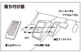 デリカD:5前期車用☆セーフティフットレストカバー☆エルフォード☆ELFORD☆長距離も快適!