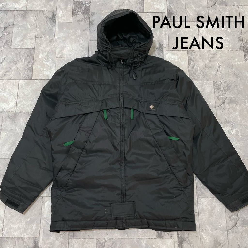 PAUL SMITH JEANS ポールスミスジーンズ TECHNICAL DOWN JACKET ダウンジャケット フードファスナー 4ポケット USA企画 サイズS 玉SS1430