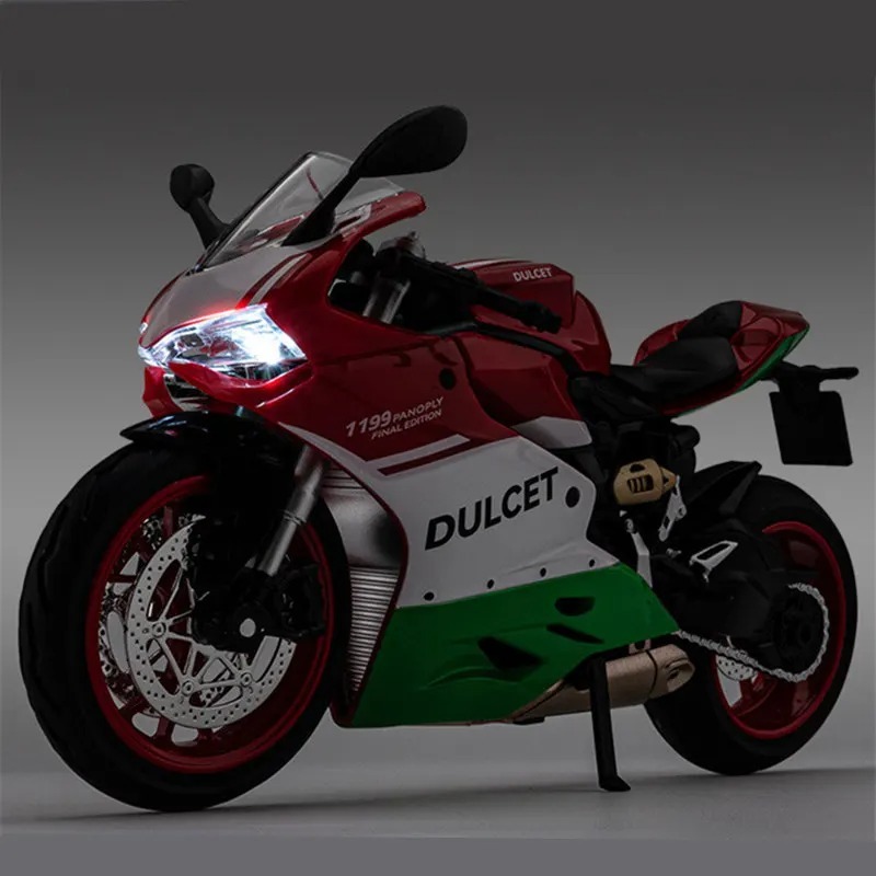 バイク ミニカー 1/12スケール 合金 おもちゃ DUCATI スーパーバイク ドゥカティ 1199 DULET ミニチュア オートバイ 329の画像3