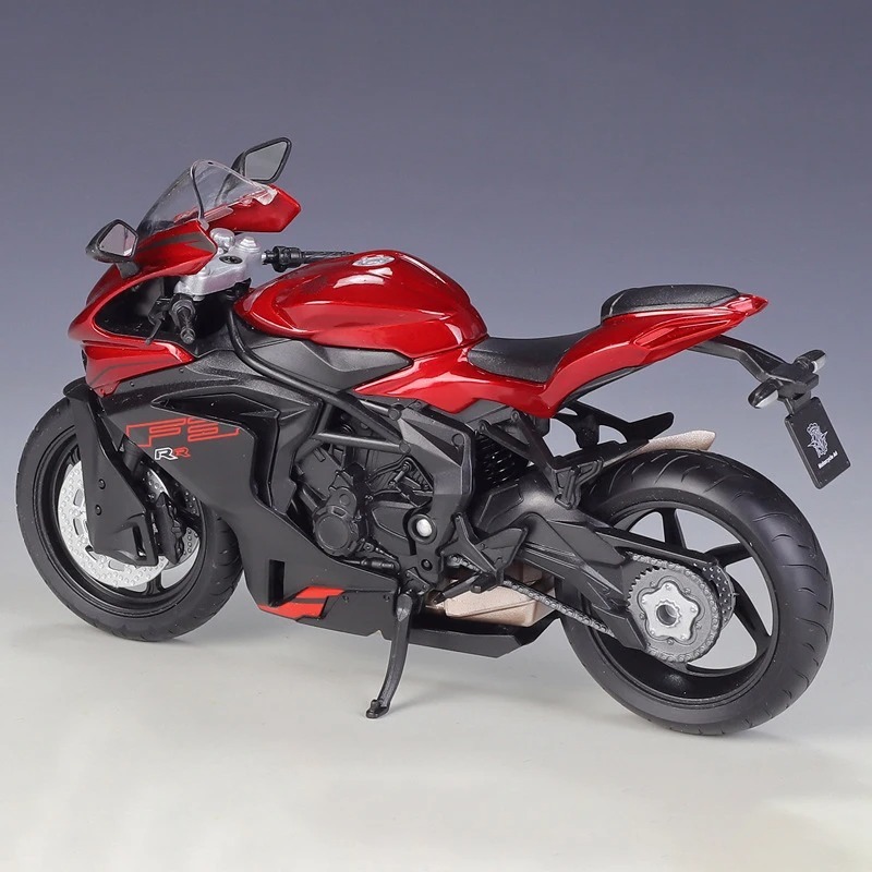 バイク ミニカー 1/12スケール MVアグスタ レッド 合金 MV AGUSTA F3 RR ミニチュア オートバイ タイヤ可動 赤 モーターサイクル 396の画像4