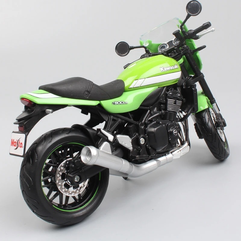 バイク ミニカー 合金 おもちゃ 1/12スケール 17cm KAWASAKI Z900RS Cafe ミニチュア オートバイ カワサキ グリーン 緑 435_画像3