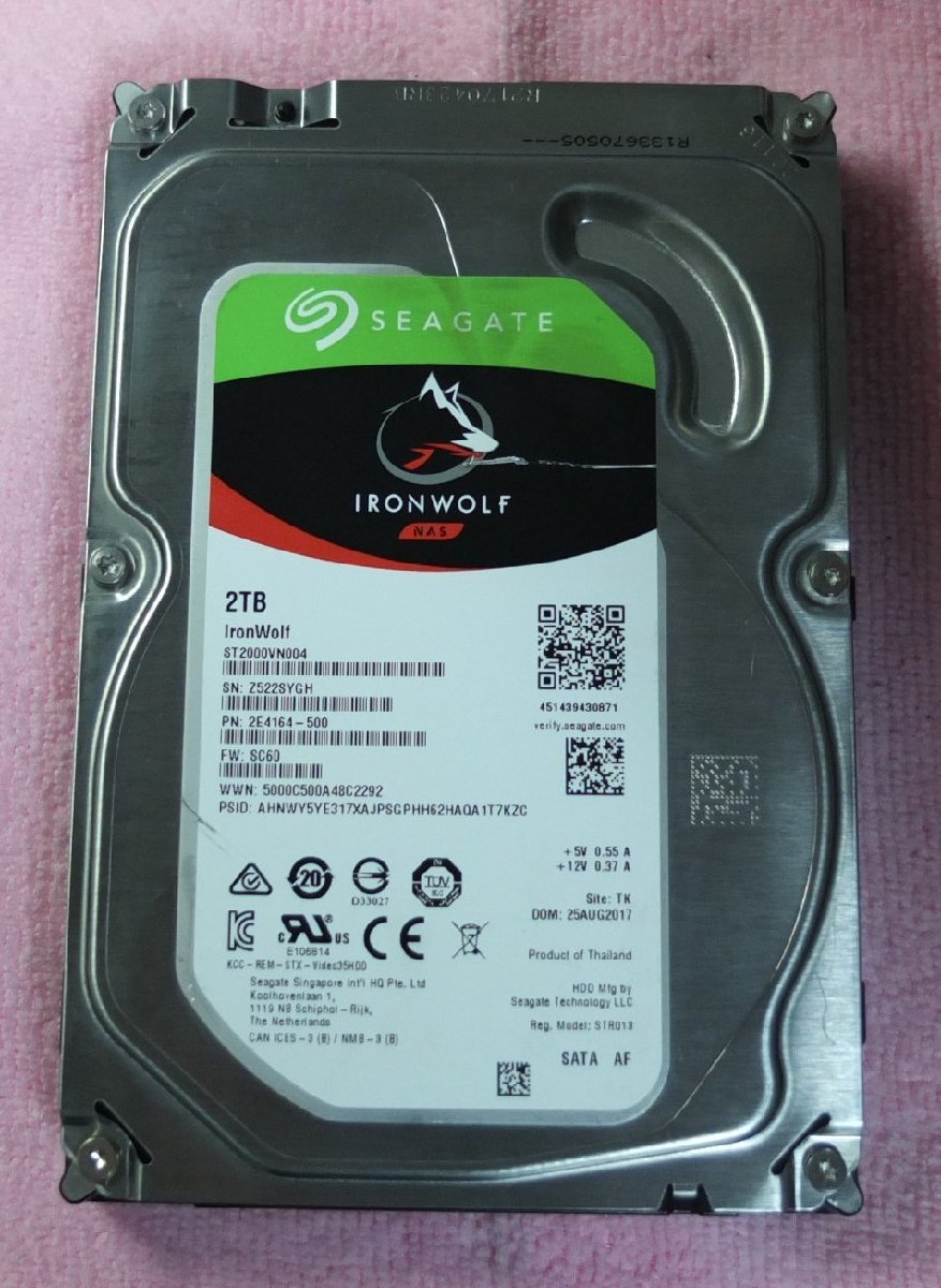 3.5インチ HDD SEAGATE シーゲート 2TB 使用時間 27,971H_画像1