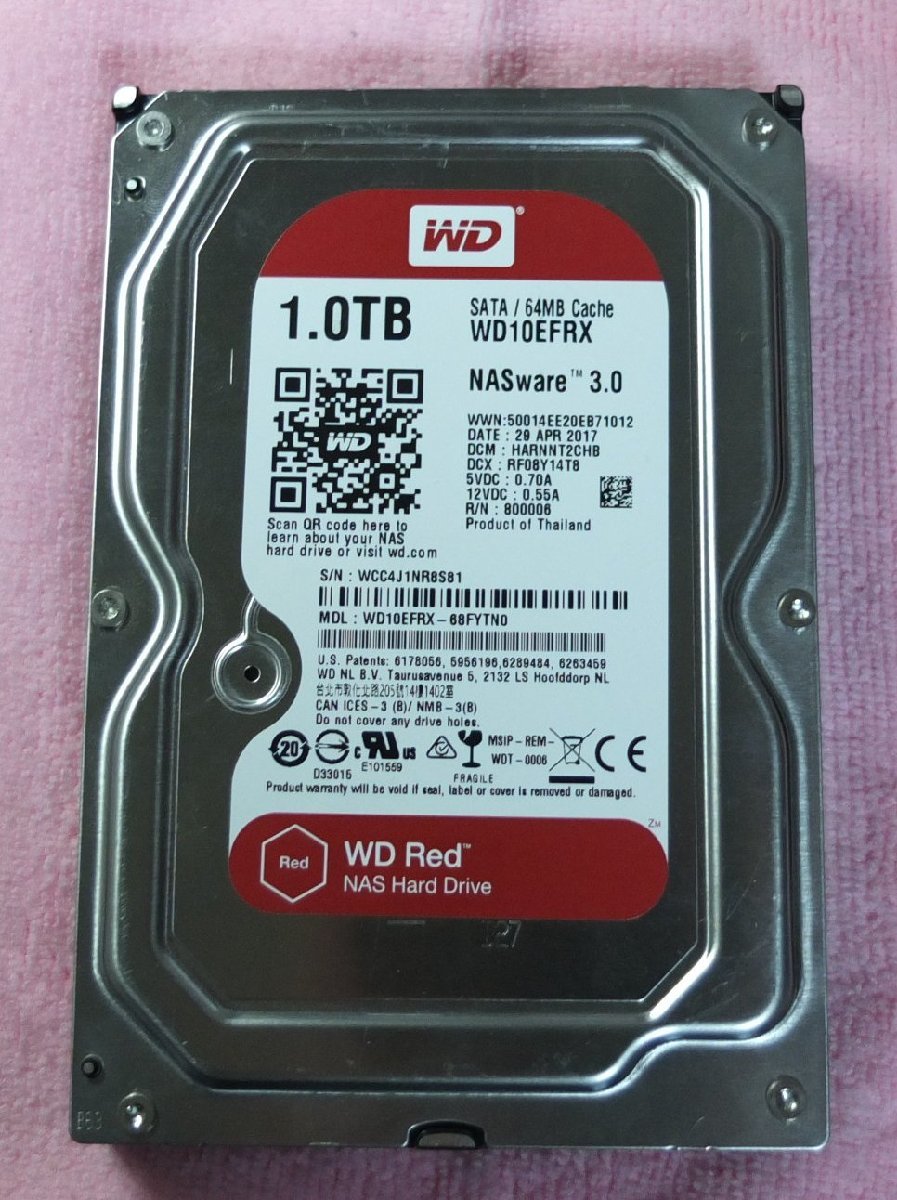 3.5インチ HDD 1TB Western Digital ウエスタンデジタル 使用時間 53,468H_画像1