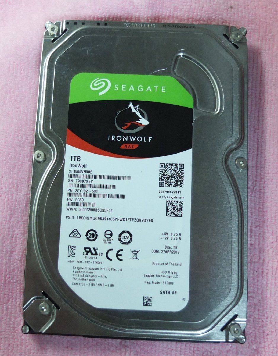 SEAGATE シーゲート 3.5インチ HDD 1TB 使用時間 35.615H ②_画像1