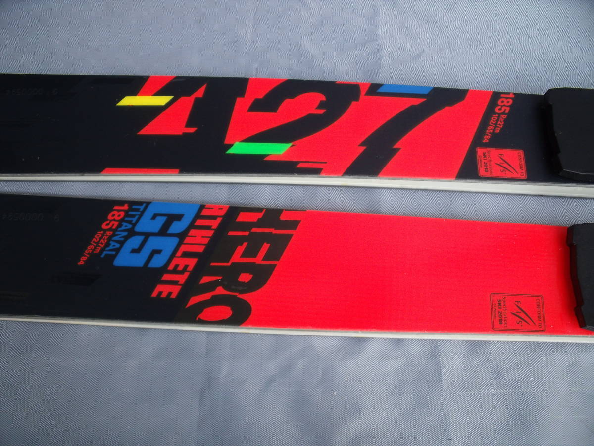 ★21/22選手用 ROSSIGNOL ロシニョール HERO ATHLETE GS 185(R22) R:27m 板のみ★_画像2