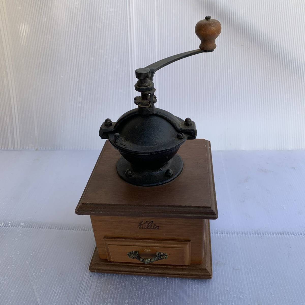 【中古】 Kalita コーヒーミル 手動式 アンティーク オブジェ 珈琲_画像1