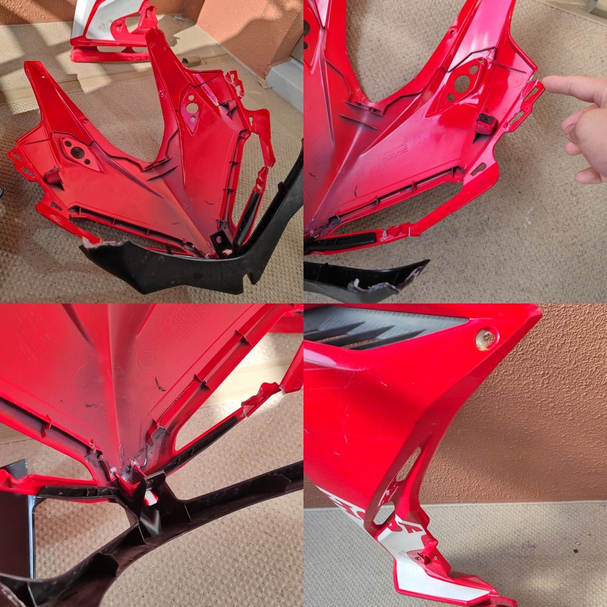 CBR250RR mc51 純正カウルセット 傷ありバイクカウル ニダボ CBR250RR mc51 純正カウルセット 傷ありバイクカウル ニダボ