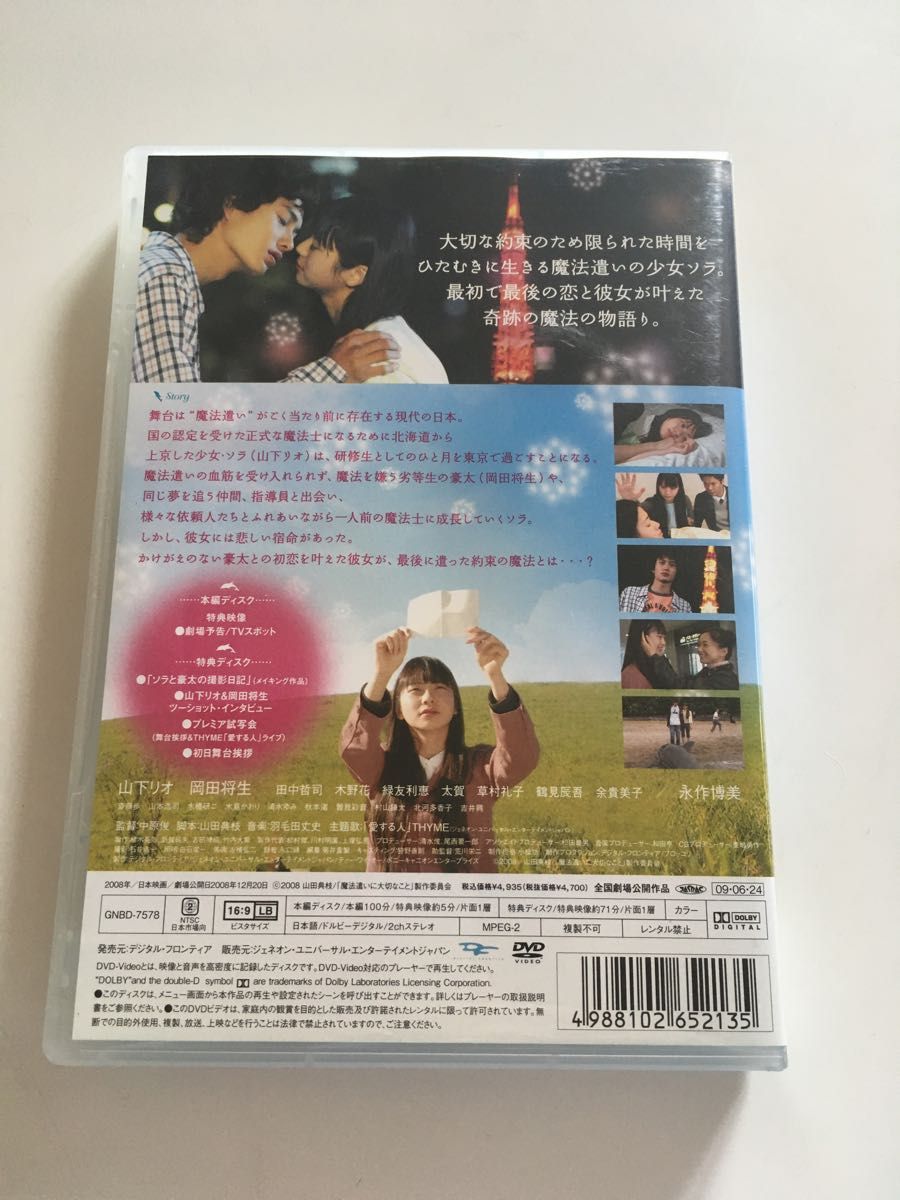 DVD ホノカアボーイ パンフレット チラシ 劇場版 魔法遣いに大切なこと 岡田将生