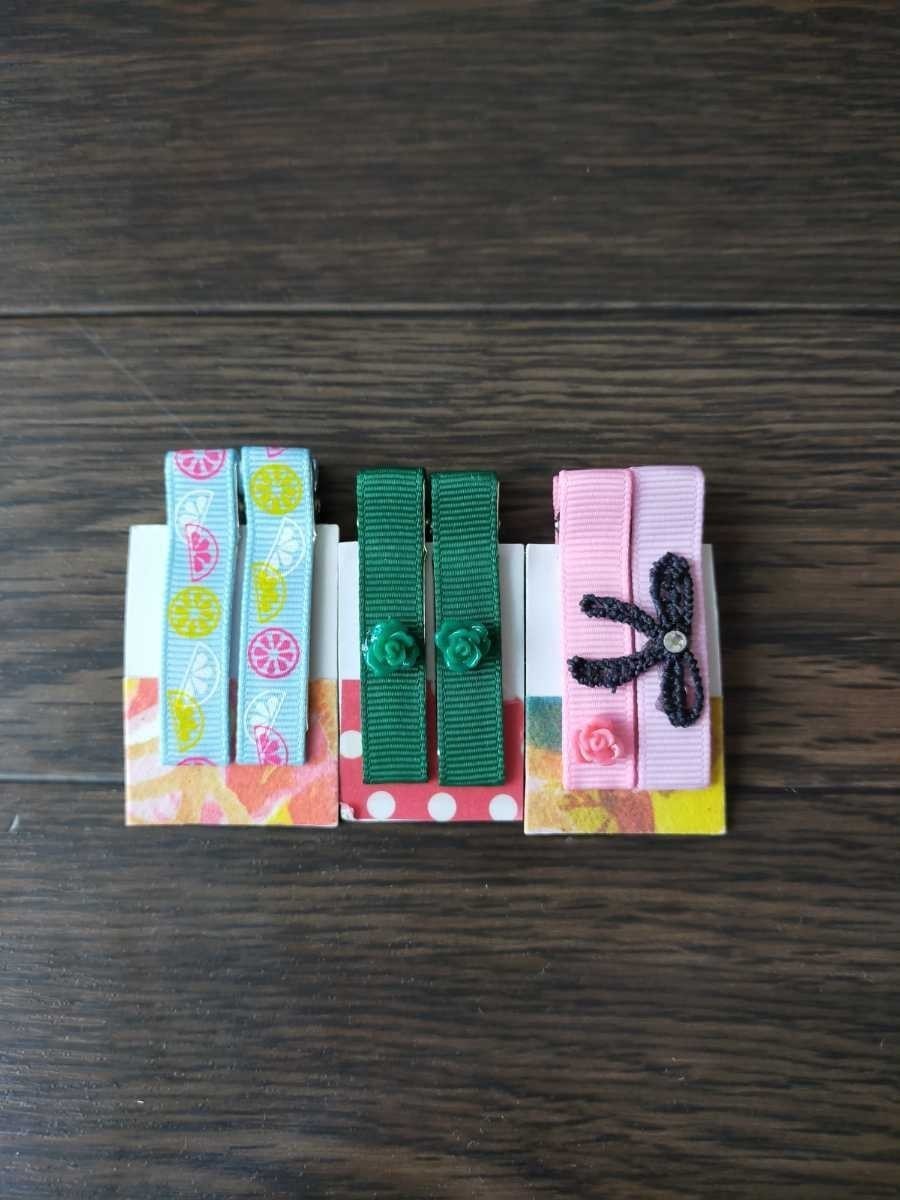  postage included hairpin hand made hair clip set girl hair accessory hair elastic *... button . rubber 140 #tomi handmade list 