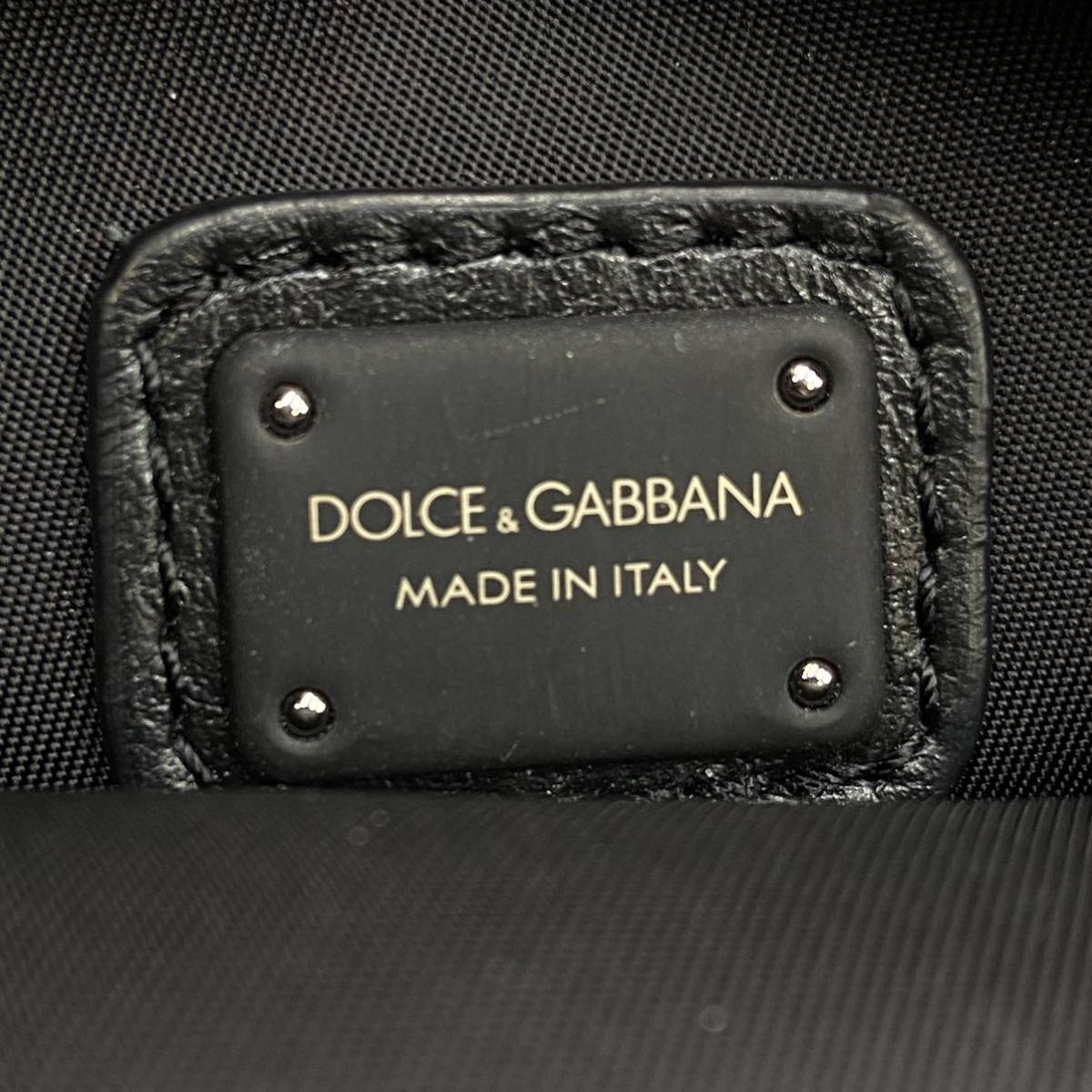 1円【超希少/美品】DOLCE&GABBANA ドルチェ&ガッバーナ ドルガバ メンズ ボディバッグ ショルダー ウエストポーチ ロゴ ブラック 斜めかけ_画像10