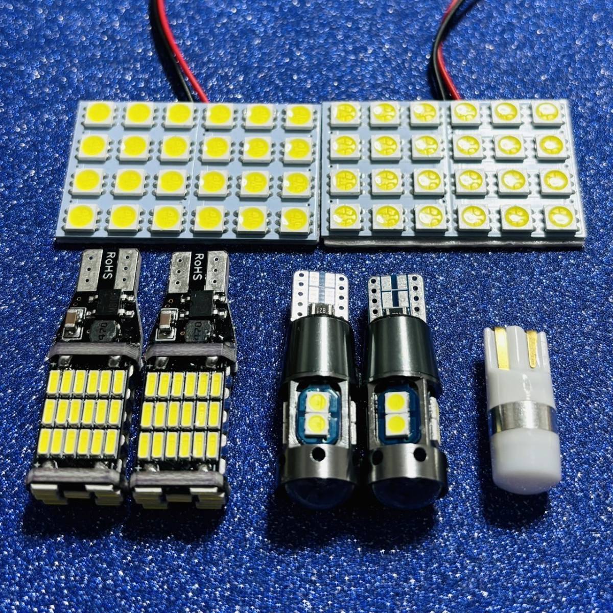 鬼爆光！ハスラー MR92S MR52S T10 LED ルームランプ バックランプ 車幅灯 ナンバー灯 7個セット ホワイト スズキ カスタム_画像1